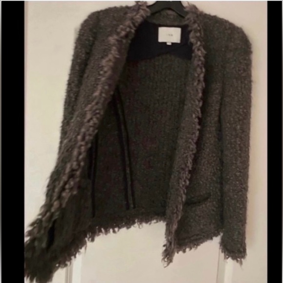 IRO Coffey Dusty Brown Boucle Jacket - Picture 3 of 9